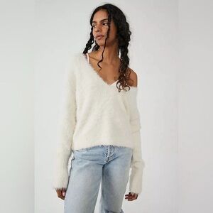 Free People Faux Fur Sweater NWT